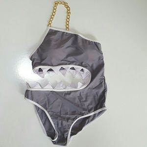 Shark Bite One Piece Bathing Suit